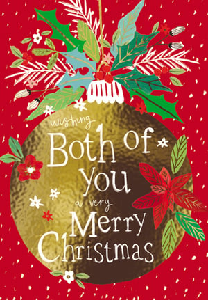 a christmas card wishing both of you a very merry christmas