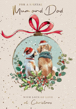 a christmas card for a special mum and dad