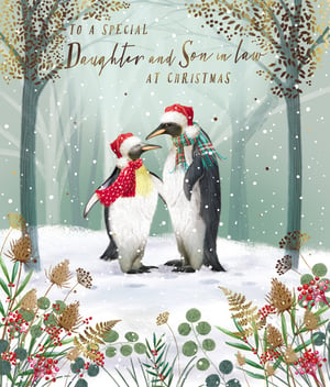 a christmas card for a special daughter and son in law