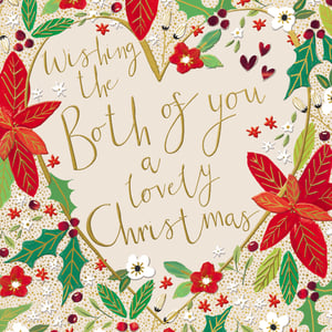 a christmas card wishing both of you a lovely christmas