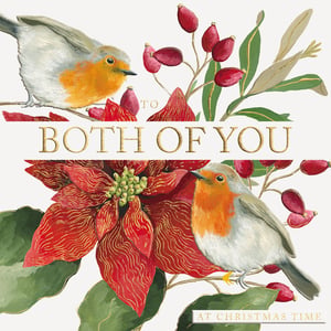 a christmas card that says both of you at christmas time