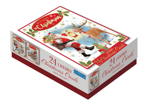 a box of 24 luxury christmas cards with envelopes