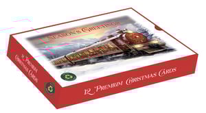 a box of season 's greetings premium christmas cards
