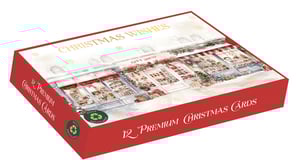 a box of 12 premium christmas wishes cards