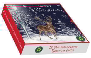 a box of merry christmas premium inserted christmas cards