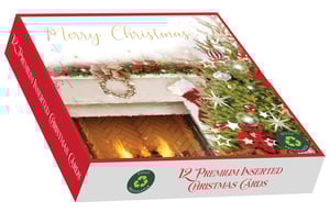 a box of 12 premium inserted christmas cards