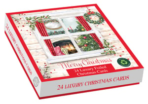 a box of 24 luxury foiled christmas cards