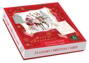 a box of 24 luxury foiled christmas cards
