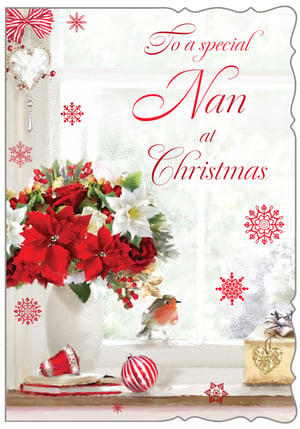 a christmas card with a red tractor in the snow and the words to a wonderful grandad at christmas