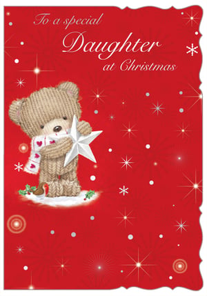 a christmas card that says to a special daughter at christmas