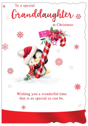a christmas card for a special granddaughter wishing you a wonderful time that is as special as can be