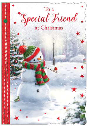 a christmas card that says to a special friend at christmas