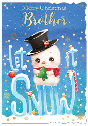 a christmas card that says merry christmas brother let it snow