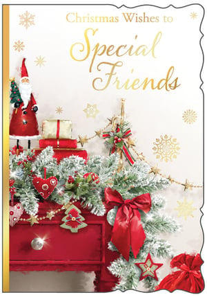 a christmas card that says christmas wishes to special friends