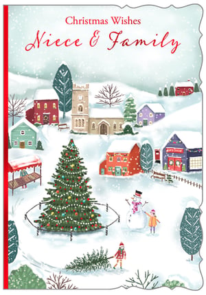 a christmas card for a niece and family