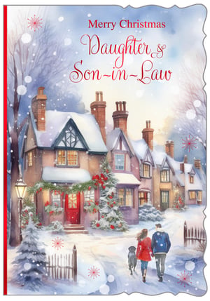 a christmas card for a daughter and son-in-law