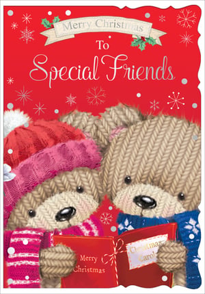 a christmas card that says merry christmas to special friends