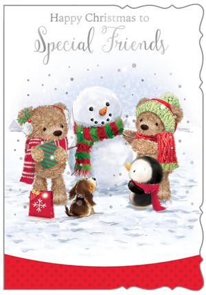 a christmas card that says happy christmas to special friends