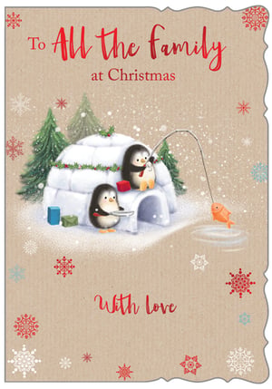 a christmas card with a red tractor in the snow and the words to a wonderful grandad at christmas
