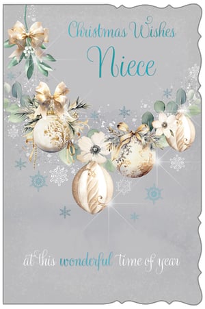 a christmas card wishes a niece a wonderful time of year