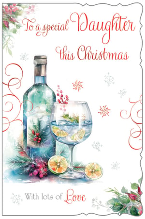 a christmas card for a special daughter with lots of love