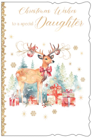 a christmas card wishes to a special daughter