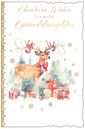 a christmas card wishes to a special granddaughter