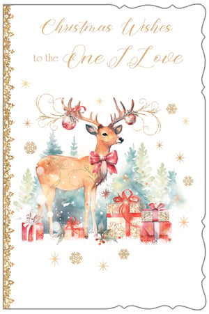 a christmas card that says christmas wishes to the one i love