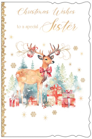 a christmas card wishes to a special sister