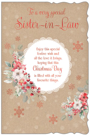 a christmas card for a very special sister-in-law