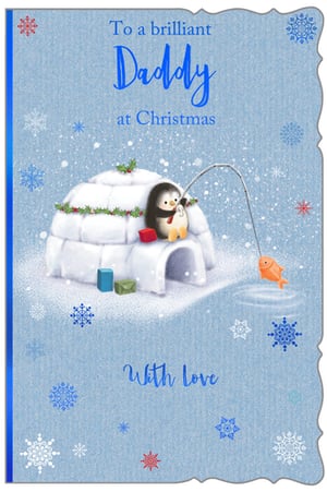 a christmas card that says to a brilliant daddy at christmas with love