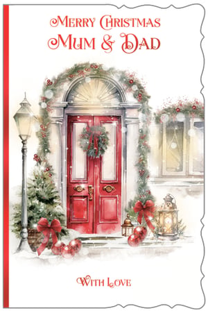 a merry christmas card for mum and dad