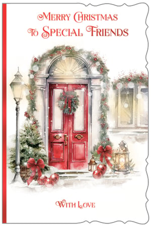 a christmas card that says merry christmas to special friends with love