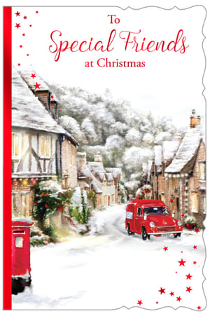a christmas card that says to special friends at christmas