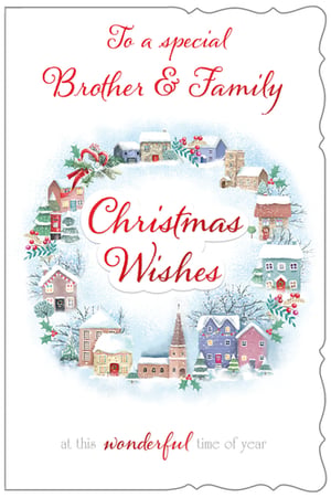 a christmas card for a special brother and family