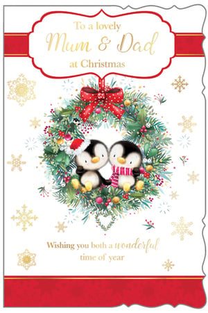 a christmas card wishing you both a wonderful time of year