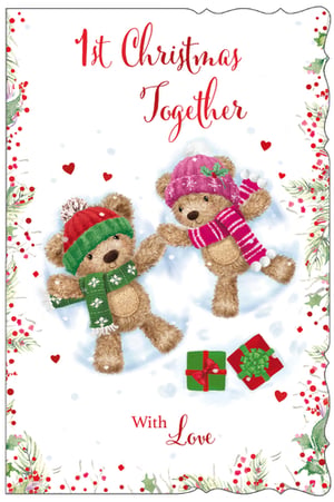a christmas card that says 1st christmas together with love