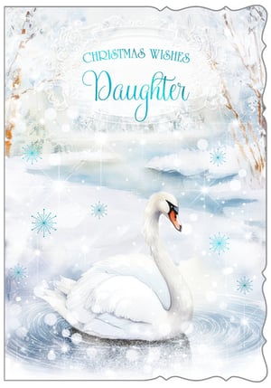 a christmas card with two penguins holding hands and a gift box .