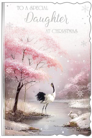 a christmas card that says to a special daughter at christmas