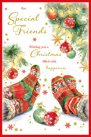 a christmas card for special friends wishing you a christmas filled with happiness