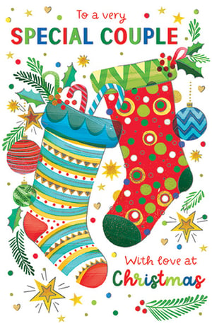 a christmas card that says to a very special couple with love at christmas