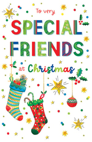 a christmas card that says special friends at christmas