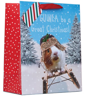 a gift bag that says guinea be a great christmas