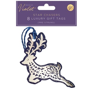 a package of violet star chasers 8 luxury gift tags