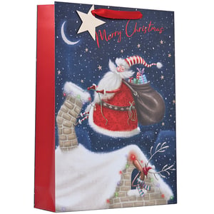 a bag that says merry christmas on it