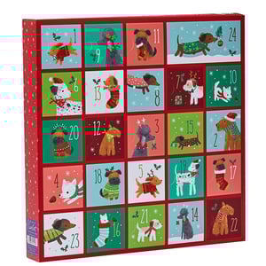 a christmas advent calendar with dogs and cats on it