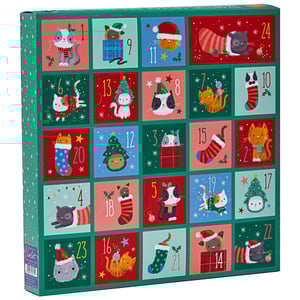 a christmas advent calendar with cats on it