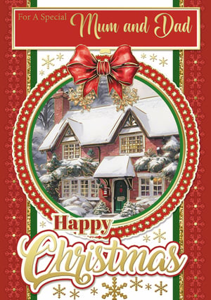 a christmas card for a special mum and dad