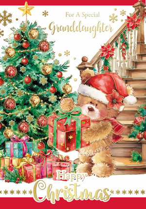 a christmas card for a special granddaughter