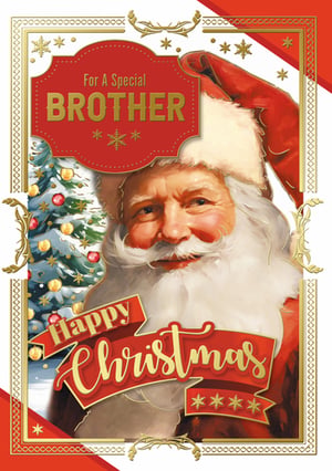 a christmas card wishes a special brother a happy christmas